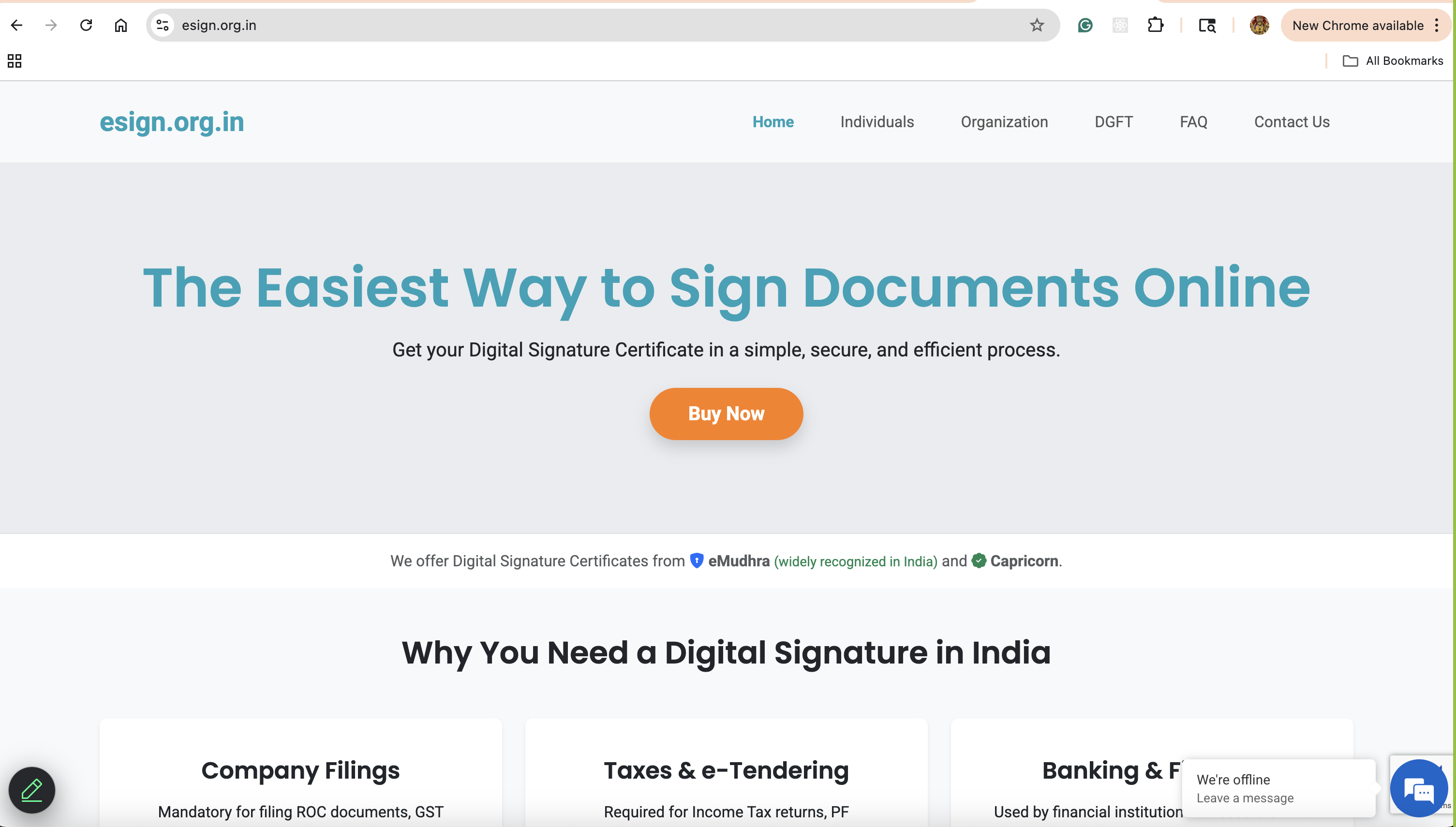 eSign.org.in Home